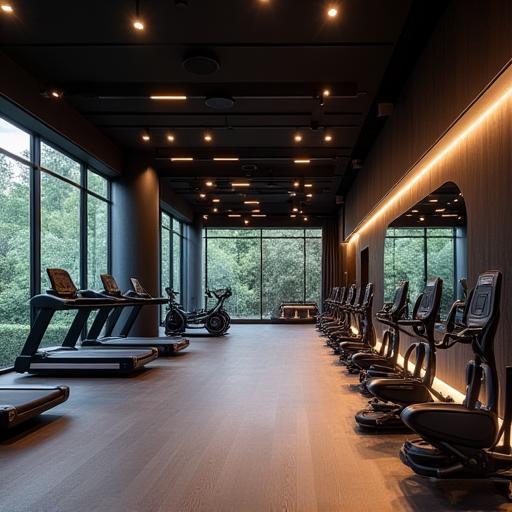 Modern gym interior at Zdorovya Style Fitness Center